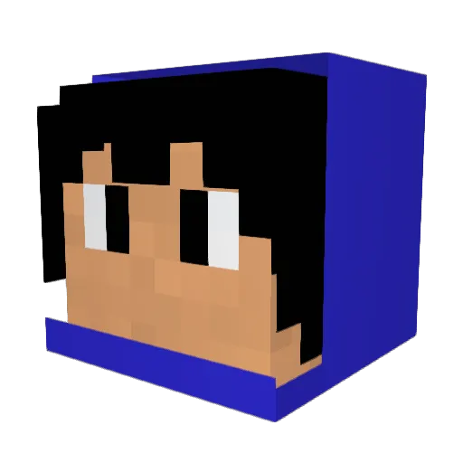 Sjakken Minecraft avatar head, 3D render