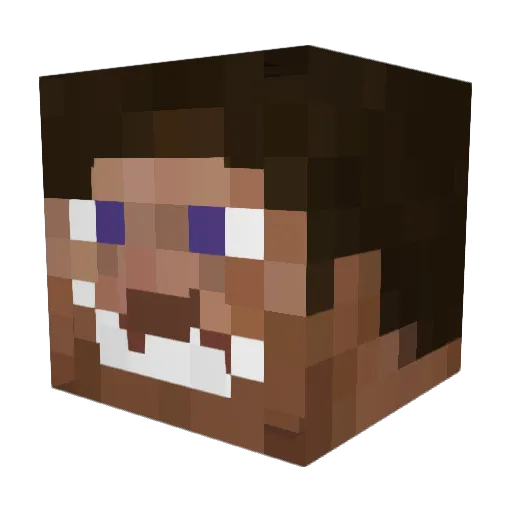 Sjelda Minecraft avatar head, 3D render