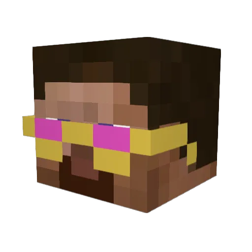 Sjimpy_ Minecraft avatar head, 3D render