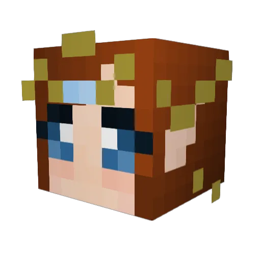 SjizNa Minecraft avatar head, 3D render