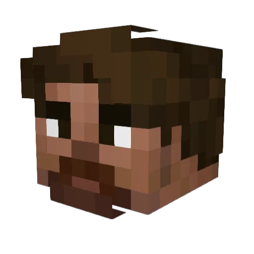 Sjoerb Minecraft avatar head, 3D render