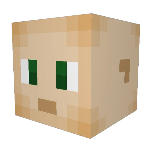 Sjoerdjasp Minecraft avatar head, 3D render