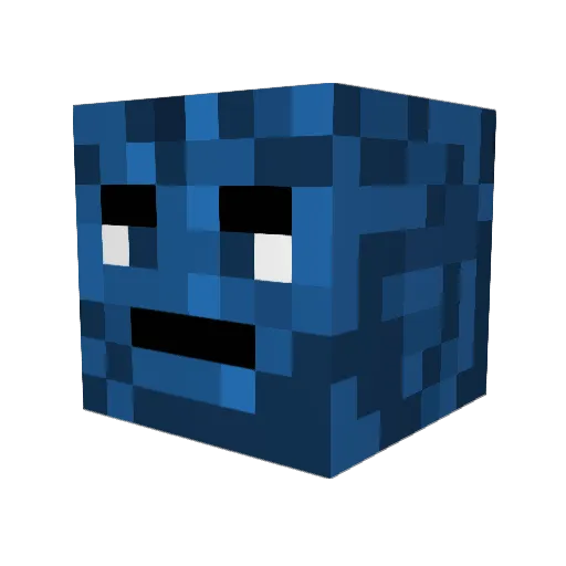 Sjokobrun Minecraft avatar head, 3D render