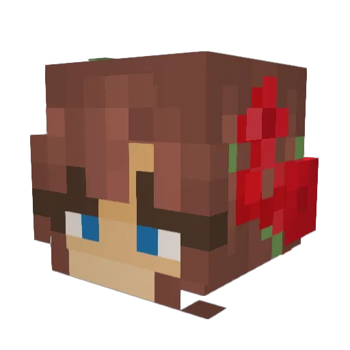 SjokoladeIskrem Minecraft avatar head, 3D render