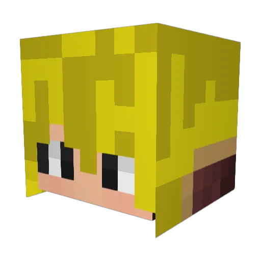 Sjorovarfabbe Minecraft avatar head, 3D render