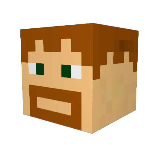 Sjosseh Minecraft avatar head, 3D render