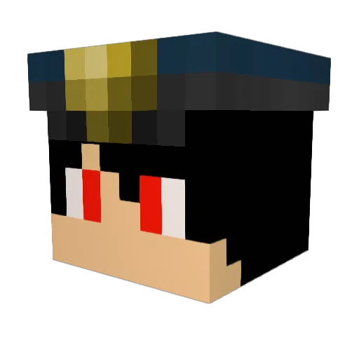 Sjot Minecraft avatar head, 3D render