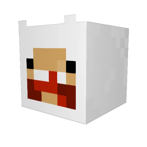 Sjown Minecraft avatar head, 3D render