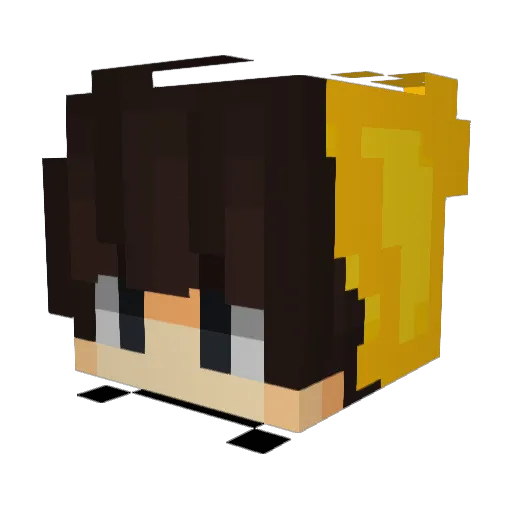 Sjum Minecraft avatar head, 3D render