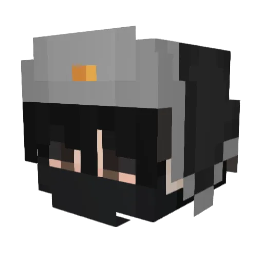 Sjwen Minecraft avatar head, 3D render