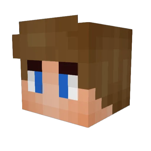 Sjxyz Minecraft avatar head, 3D render