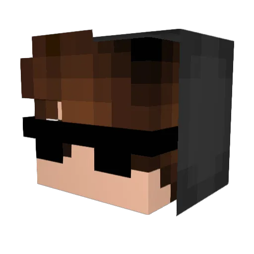 Sk1llzyy Minecraft avatar head, 3D render