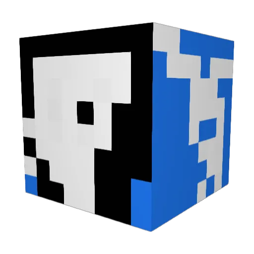 Sk1yyy Minecraft avatar head, 3D render