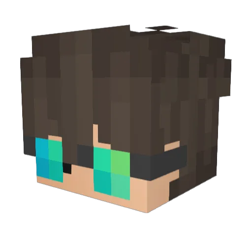 Sk3leto_ Minecraft avatar head, 3D render