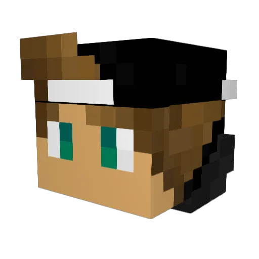 Sk3ttles Minecraft avatar head, 3D render