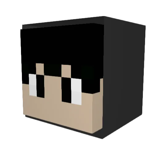 SkCarlos33 Minecraft avatar head, 3D render