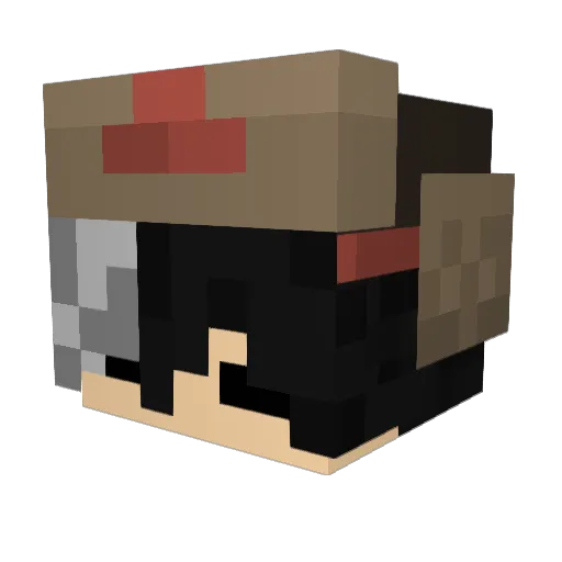 SkDoomer Minecraft avatar head, 3D render