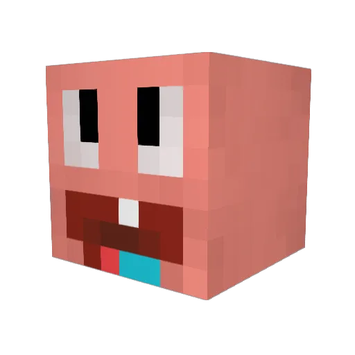 SkGonza Minecraft avatar head, 3D render