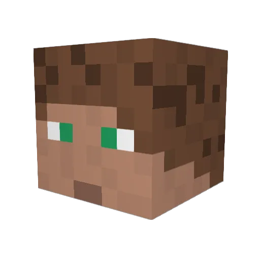 SkInsDenasty Minecraft avatar head, 3D render