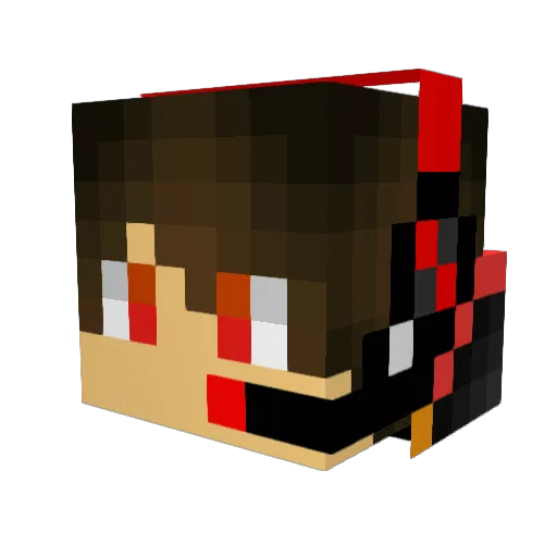 SkTT2K Minecraft avatar head, 3D render