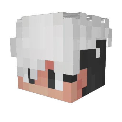 SkYBeD Minecraft avatar head, 3D render