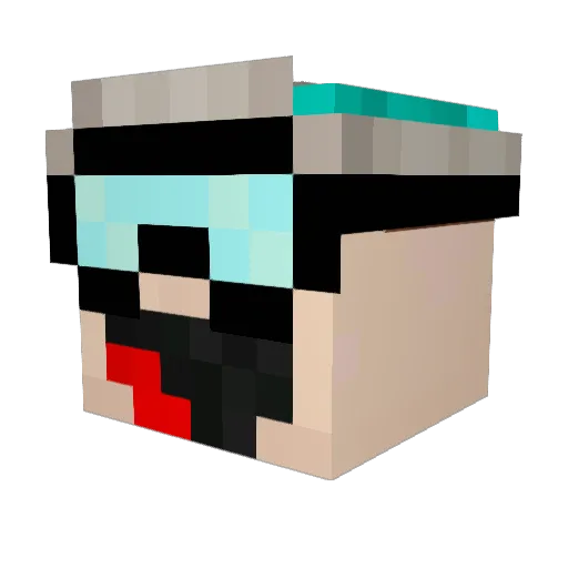 SkaIMan Minecraft avatar head, 3D render