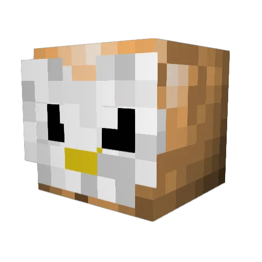 Skaamatiic Minecraft avatar head, 3D render