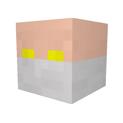 Skaan Minecraft avatar head, 3D render