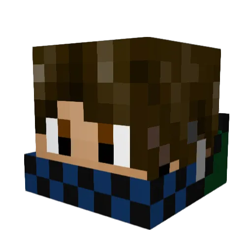 SkaberOn Minecraft avatar head, 3D render
