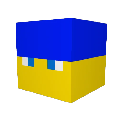 Skablob Minecraft avatar head, 3D render