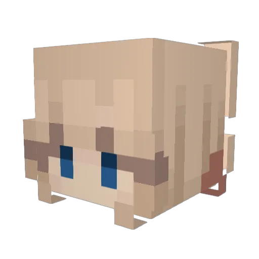 Skacrafter Minecraft avatar head, 3D render