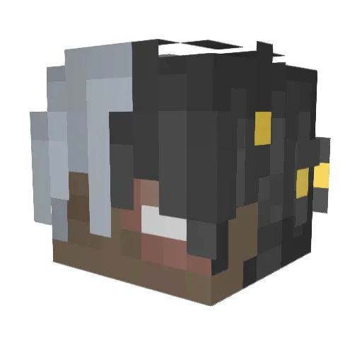 Skadi666 Minecraft avatar head, 3D render