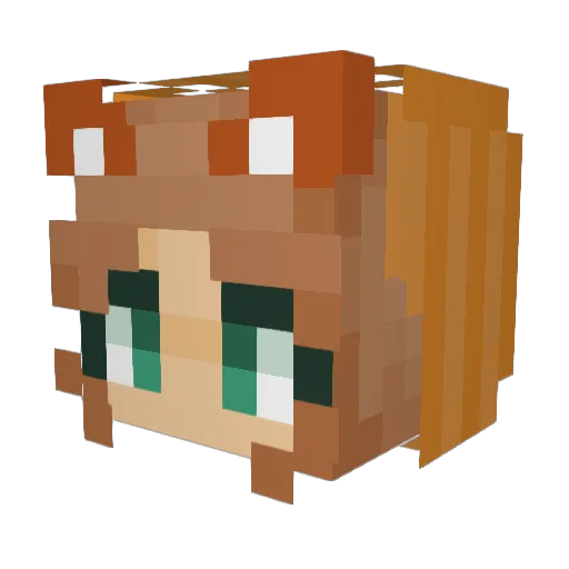 Skadivi Minecraft avatar head, 3D render