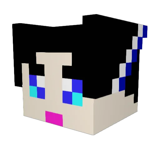 Skadusdorn Minecraft avatar head, 3D render