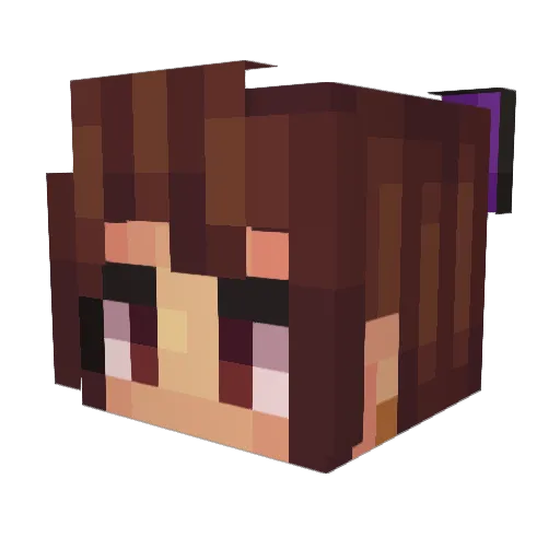 Skaely Minecraft avatar head, 3D render
