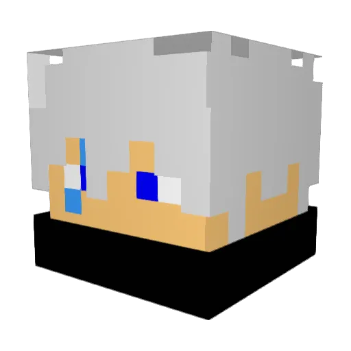 Skafra Minecraft avatar head, 3D render