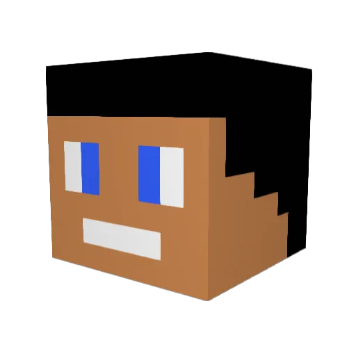 Skaixz Minecraft avatar head, 3D render