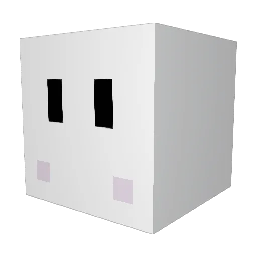 Skajsa Minecraft avatar head, 3D render