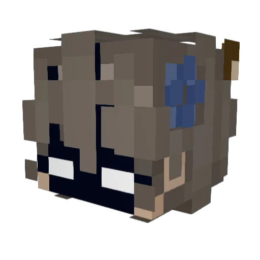 Skalander Minecraft avatar head, 3D render