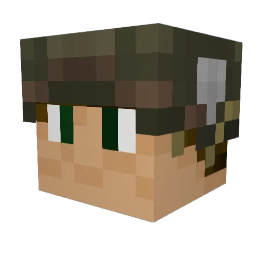 Skaleeeee Minecraft avatar head, 3D render
