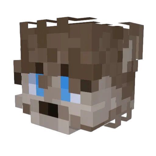 SkalliWhitemane Minecraft avatar head, 3D render
