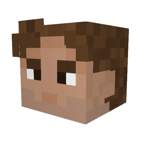 SkalsDK Minecraft avatar head, 3D render