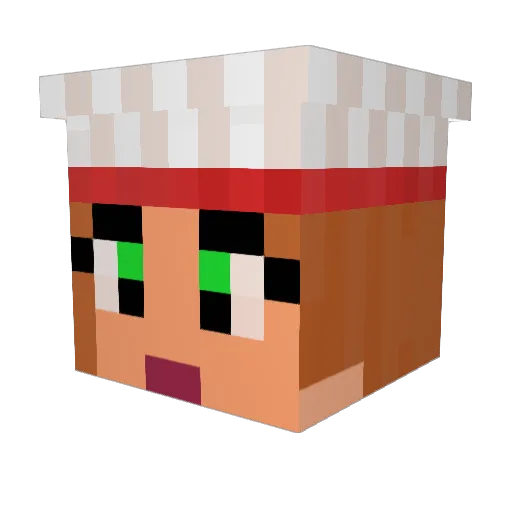 Skampp Minecraft avatar head, 3D render