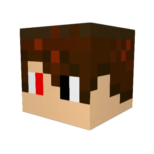 Skandien Minecraft avatar head, 3D render