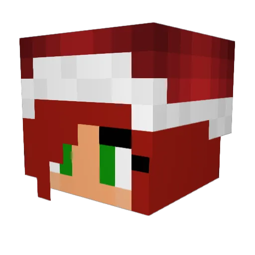 Skaniara Minecraft avatar head, 3D render