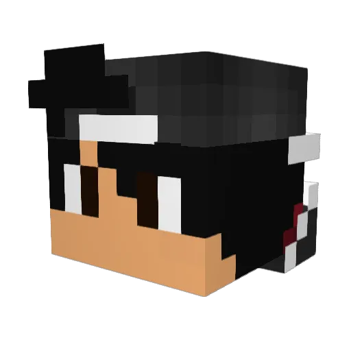 SkanixLp Minecraft avatar head, 3D render