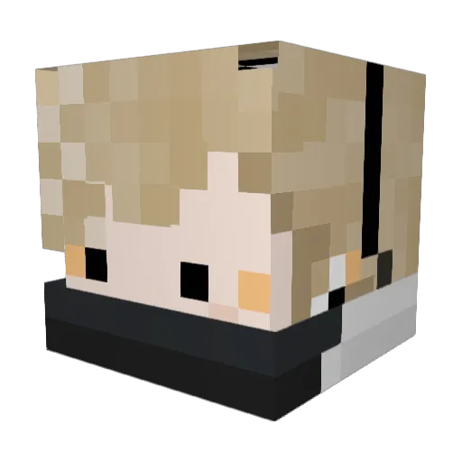 Skapern_ Minecraft avatar head, 3D render