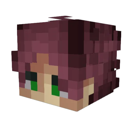 SkarRR69 Minecraft avatar head, 3D render