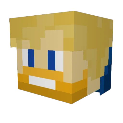 Skarana Minecraft avatar head, 3D render