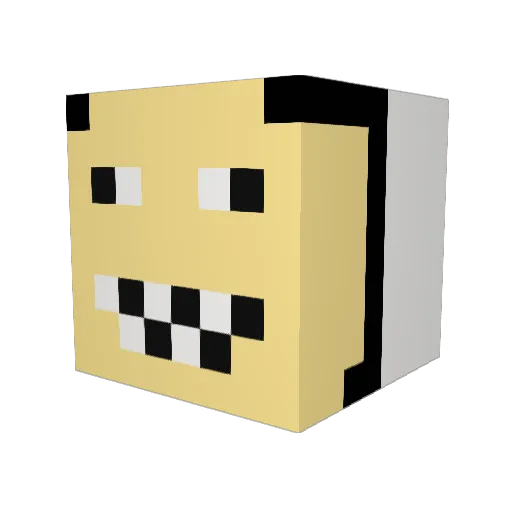 Skariks Minecraft avatar head, 3D render
